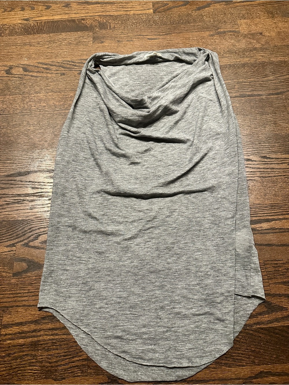 Helmut Lang Gray Draped Cowl Neck Tank Top
